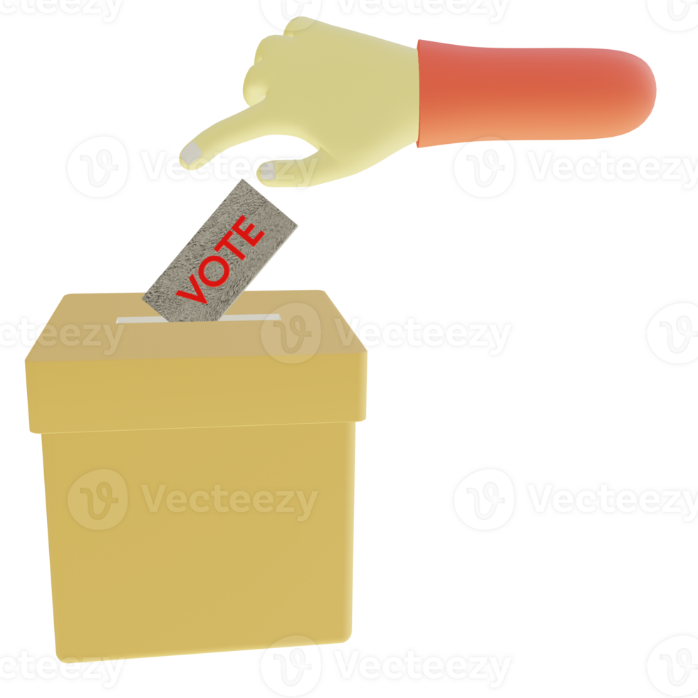 3 D illustration of Vote icon png