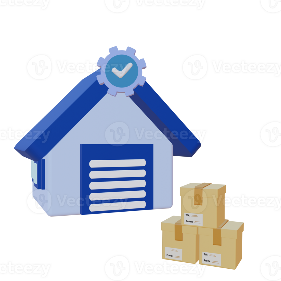 3 D illustration of Product distribution icon png