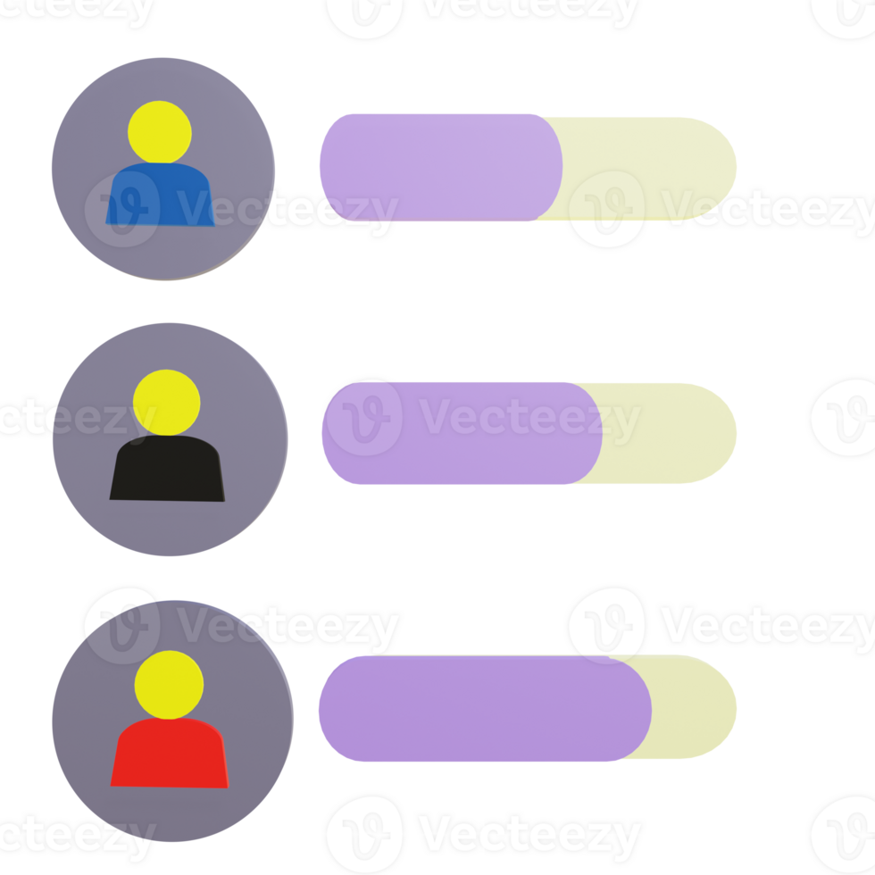 3 D illustration of polling icon png
