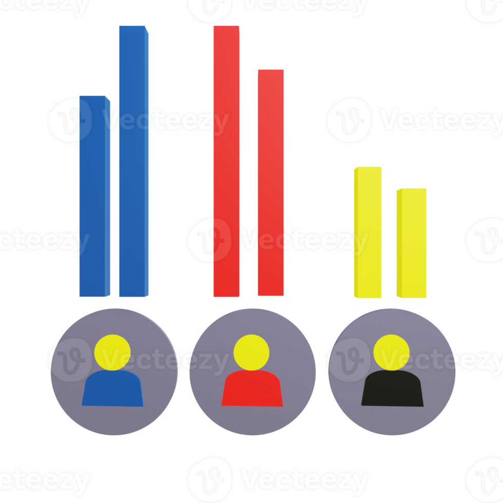 3 D illustration of polling icon png
