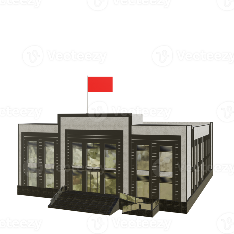 3 D illustration of government building icon png