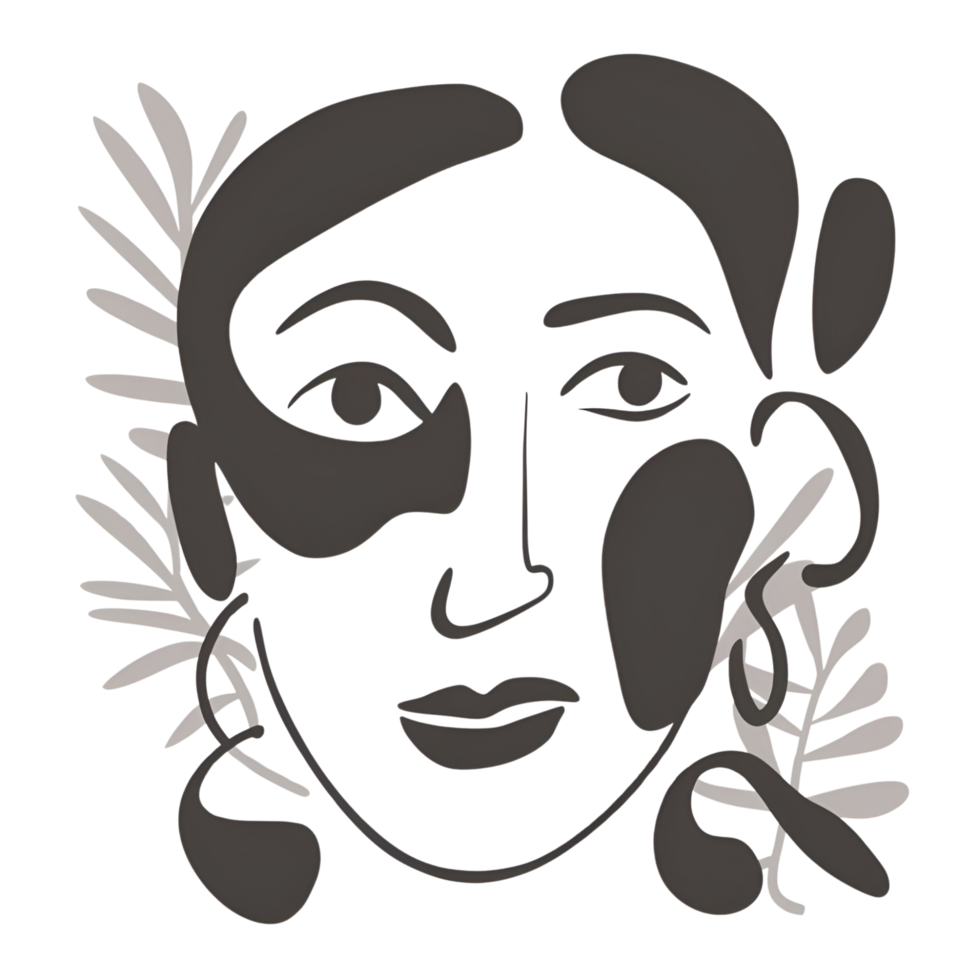 A stunning minimalist illustration featuring a large png