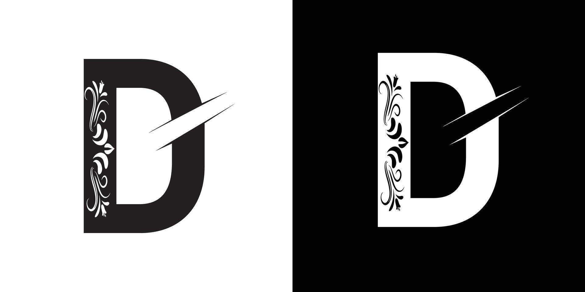 modern and unique letter D initials logo design vector