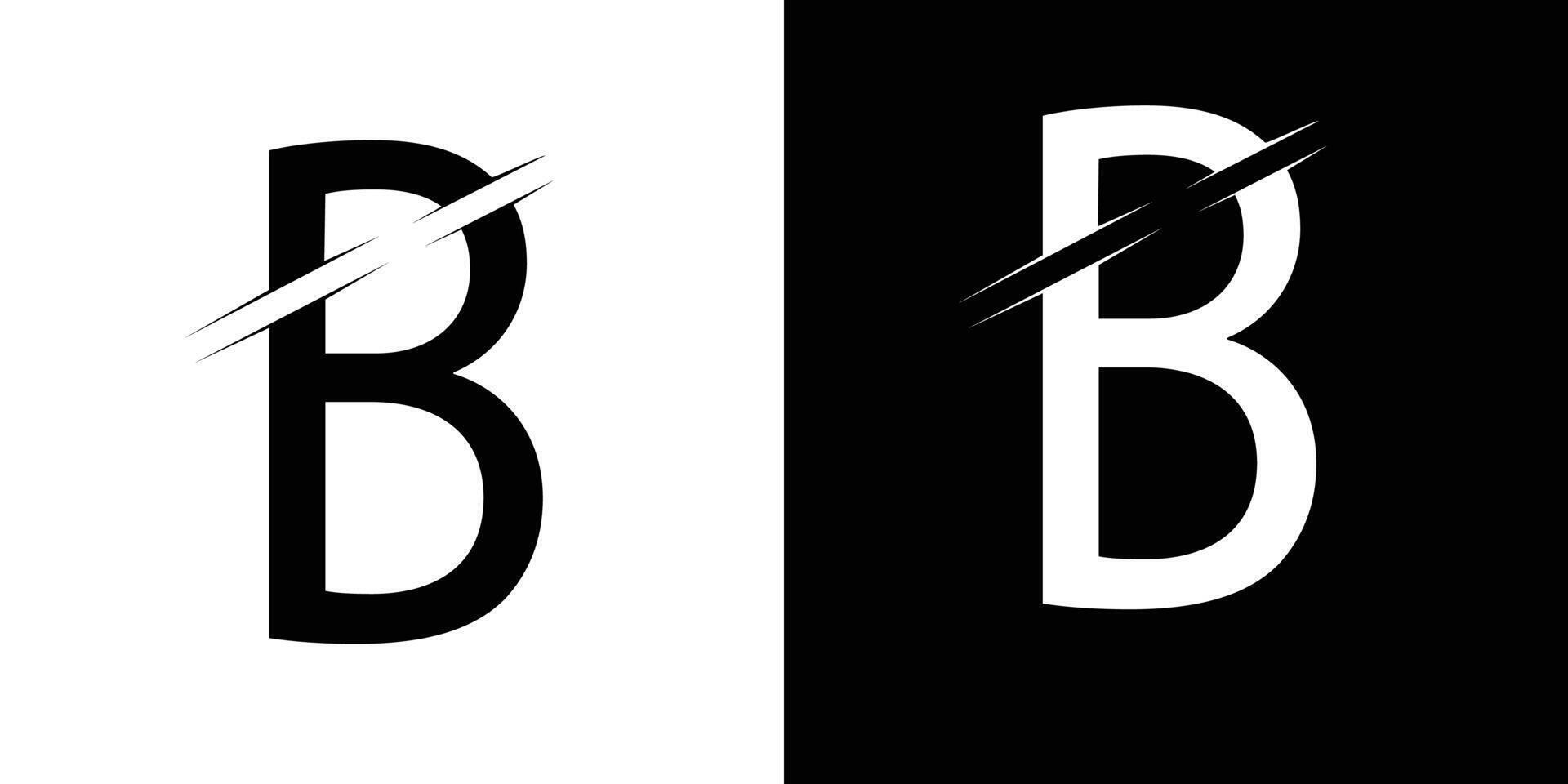 Modern and unique letter B logo design vector