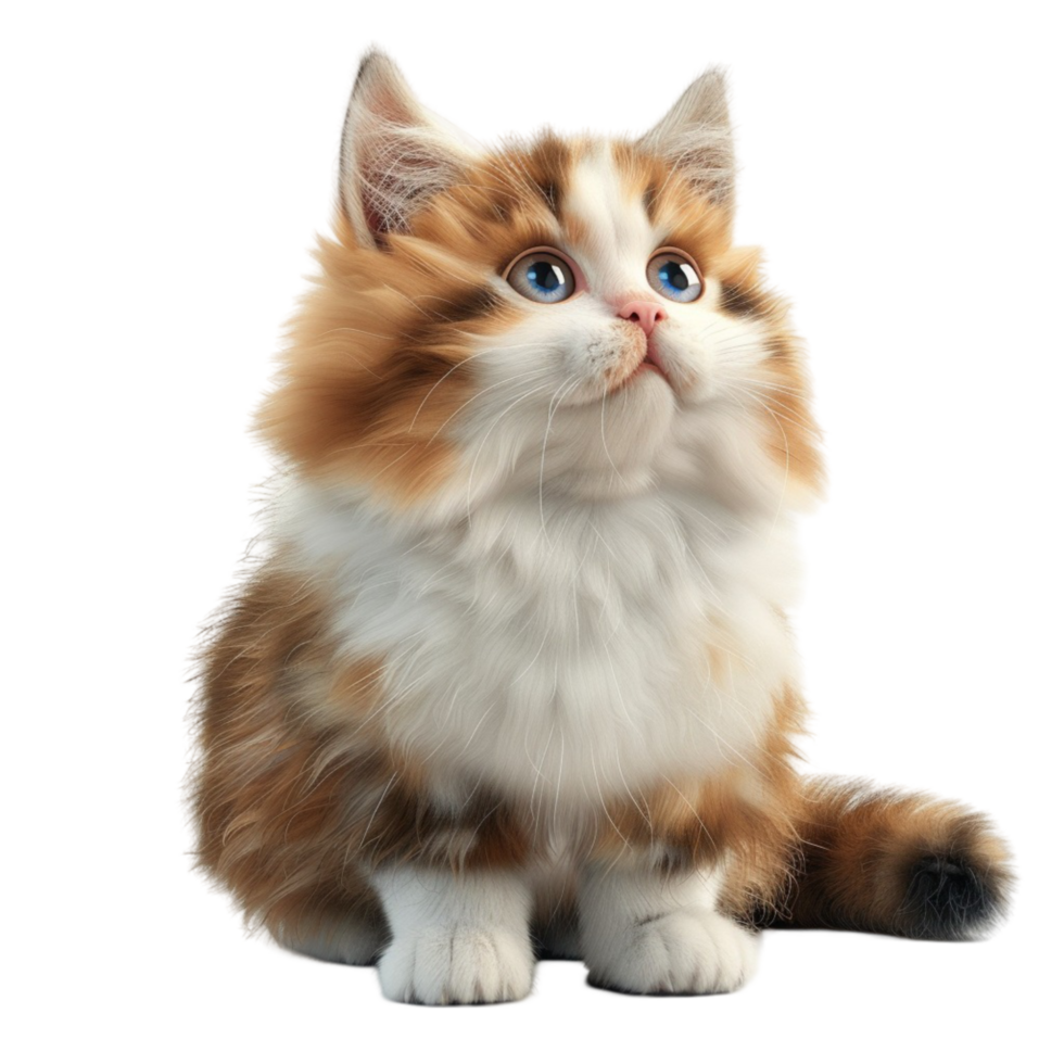 Kitten Sitting AI-Generative png