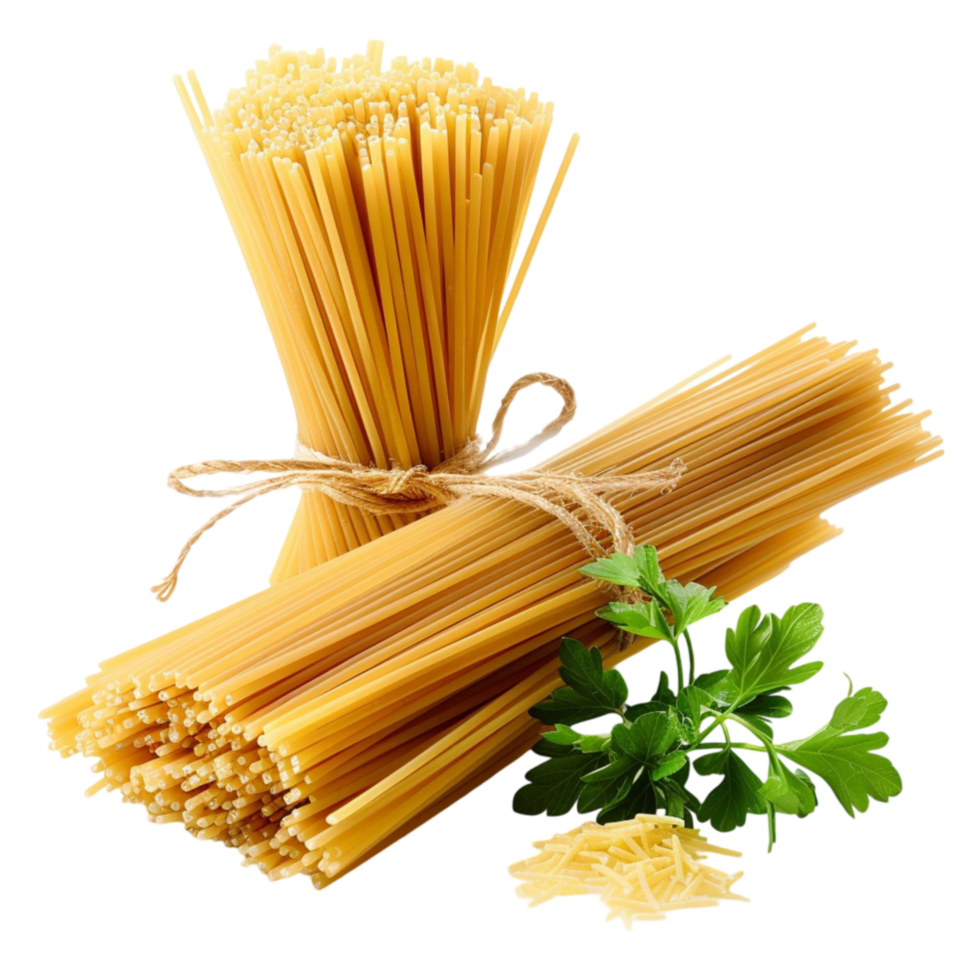 Italian Pasta with Parsley on Transparent Background png
