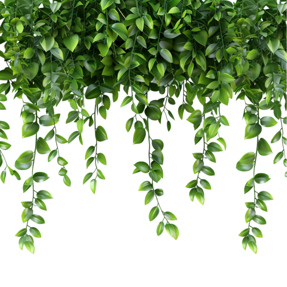 Green Plants Hanging from A Tree AI-Generative png