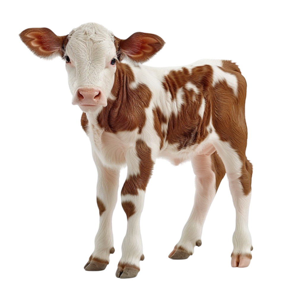 A calf standing on white background png