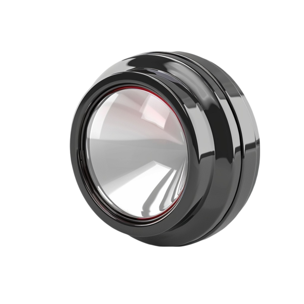Black and Red Lens on Transparent Background png