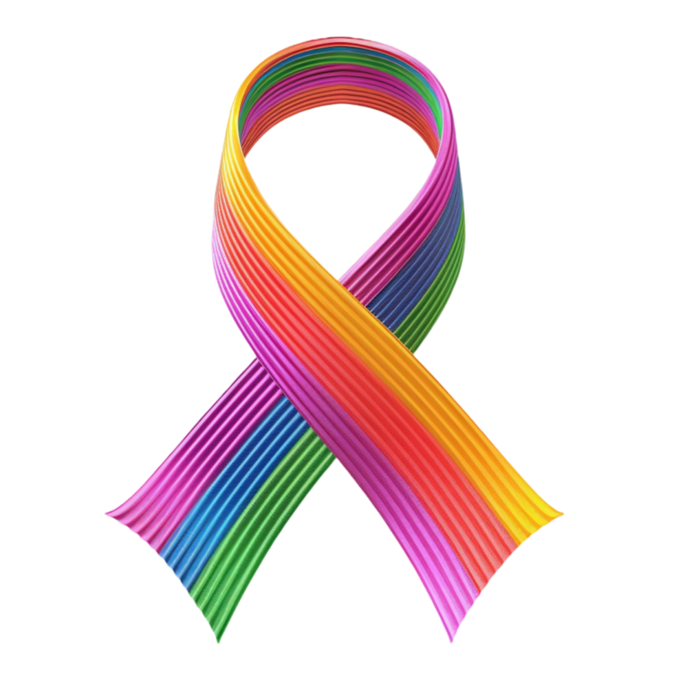 Rainbow Ribbon on Transparent Background png