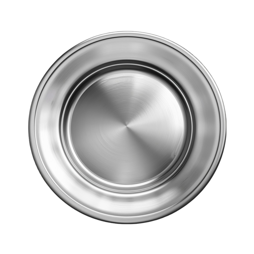 Realistic Metal Button with Circular Processing on Transparent Background png