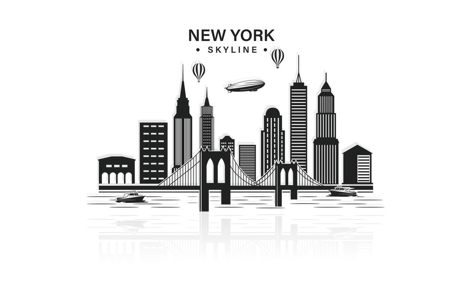 New York city skyline vector