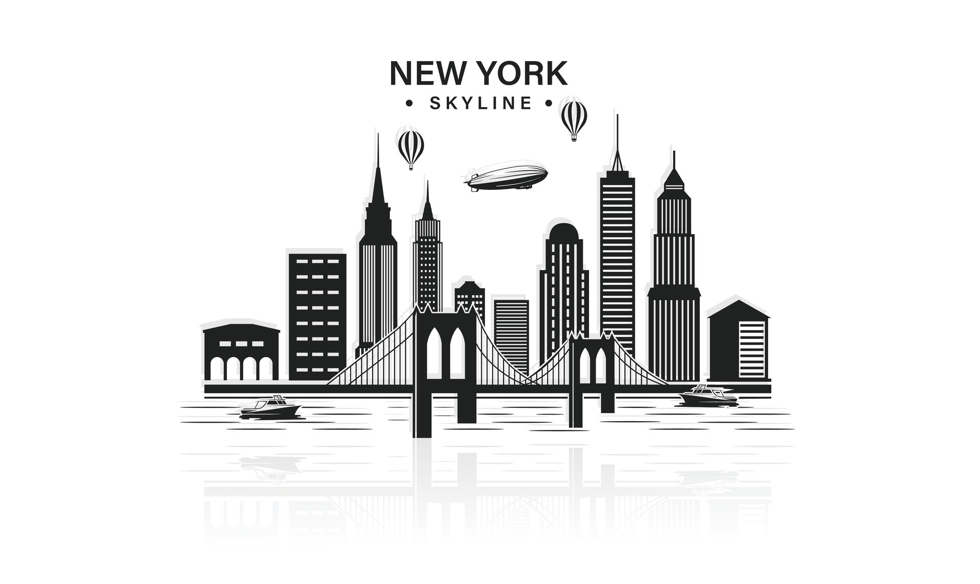 New York city skyline 47308873 Vector Art at Vecteezy