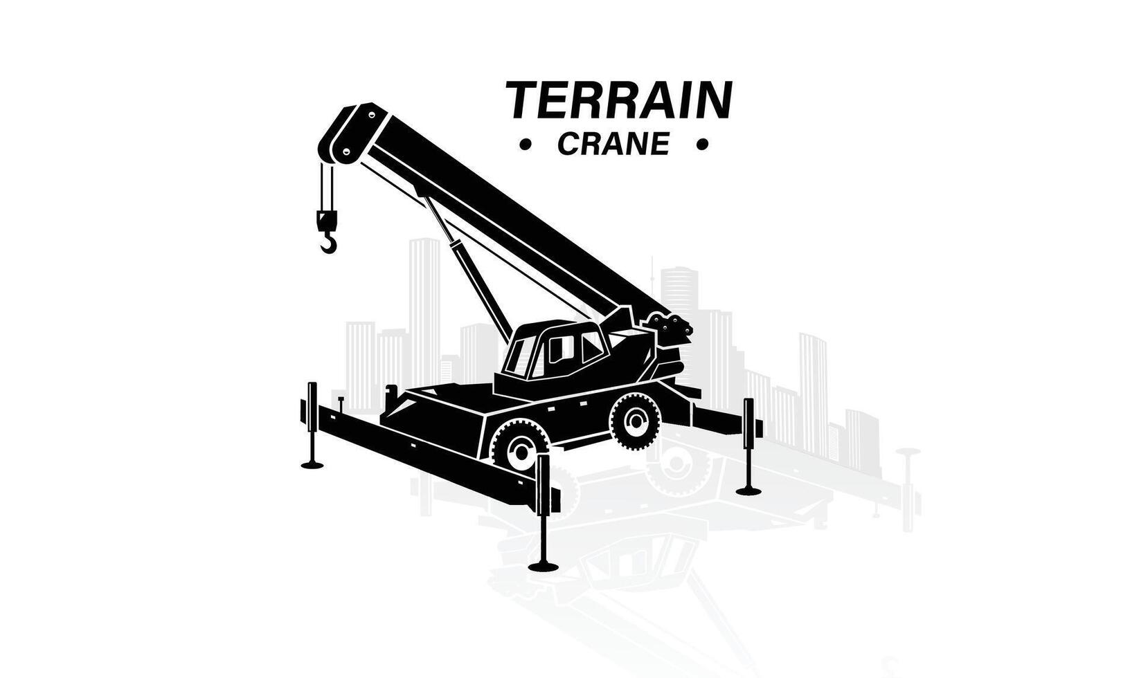 Terrain Crane art vector
