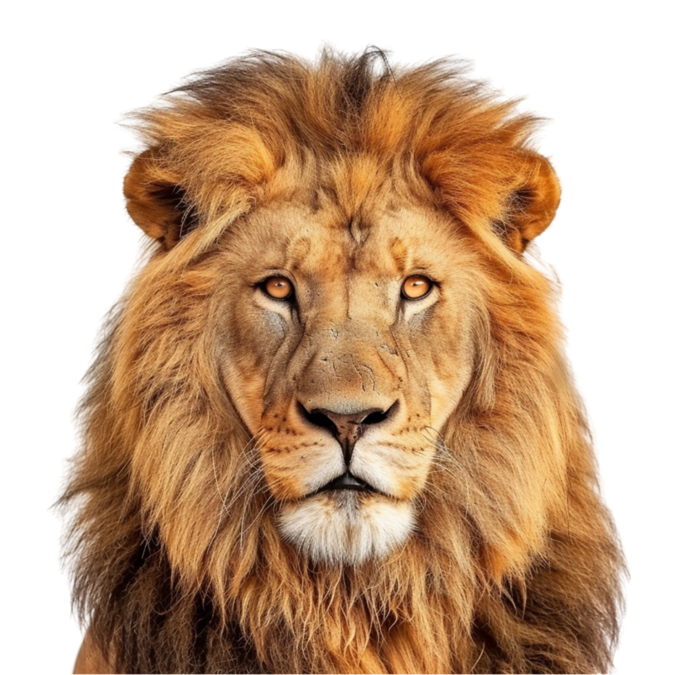 A Lion Is Standing In Front Of A White Background png