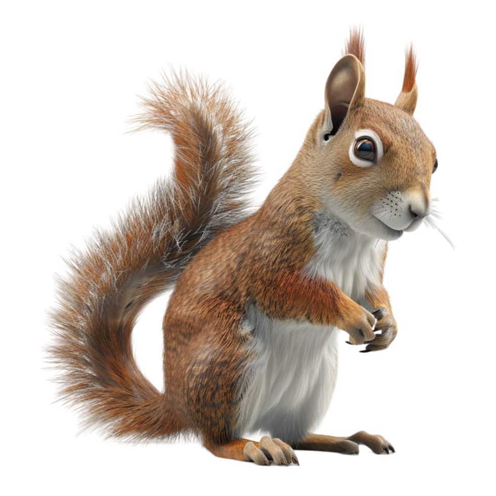 a cartoon squirrel standing on its hind legs Genereted AI png