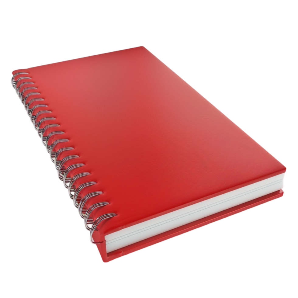 Red Notebook, Transparent Background Genereted AI png