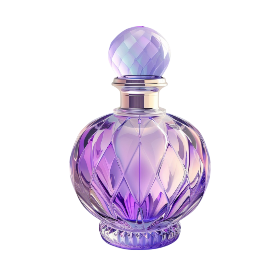 A Purple Perfume Bottle on Transparent Background png