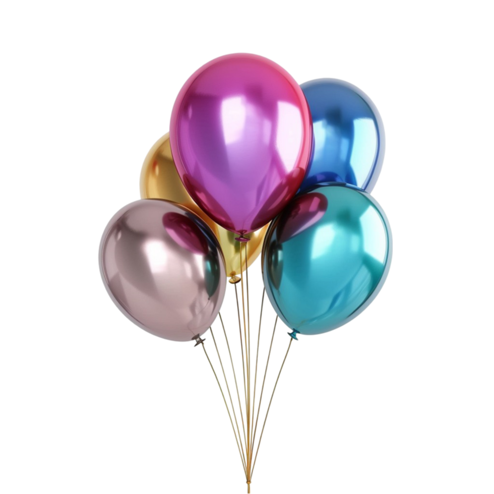 Balloons on a Stick with Transparent Background png