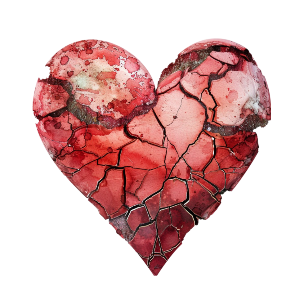 Broken Heart Image On Transparent Background png
