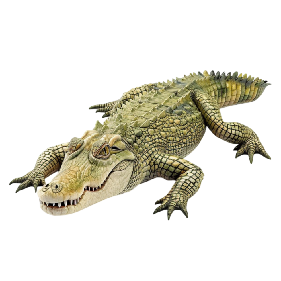 Crocodile on Transparent Background Genereted AI png