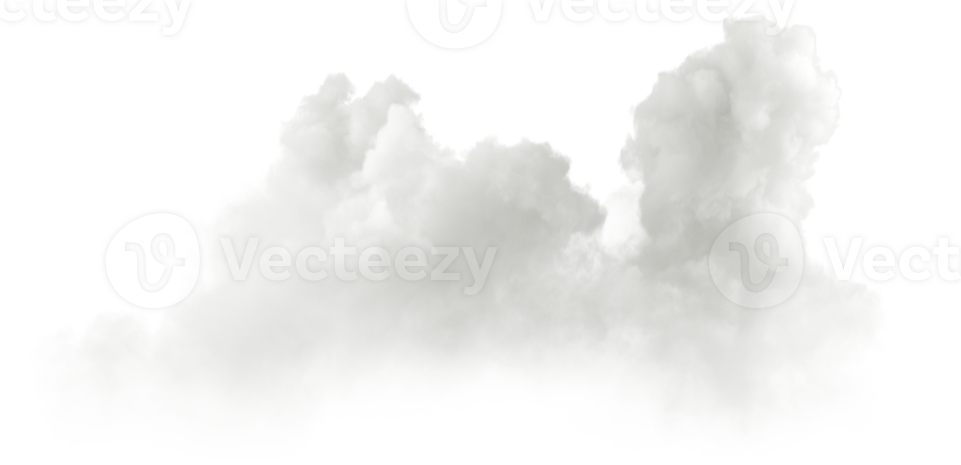 White soft clouds freedom shapes isolated 3d rendering png