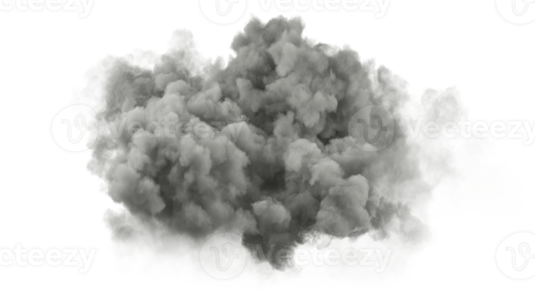 Black rain cloudy isolated backgrounds 3d render png