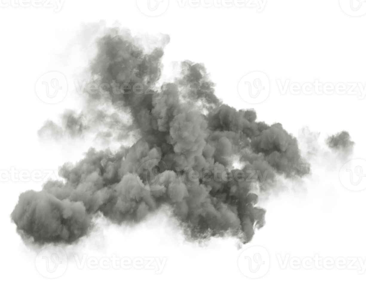 Overcast rain darkness cloud on transparent backgrounds 3d render file png