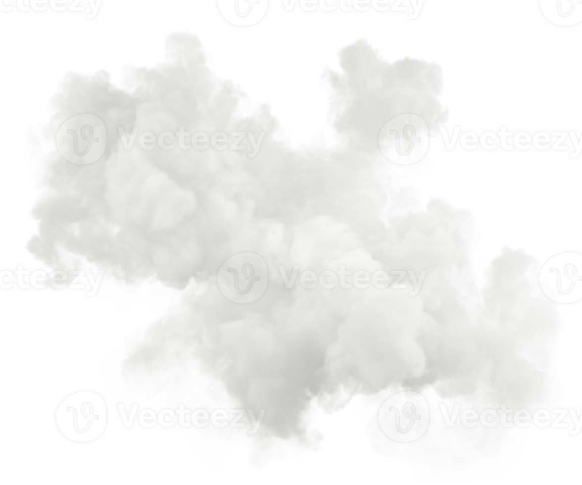 Isolate white cloudscape fluffy 3d render file png