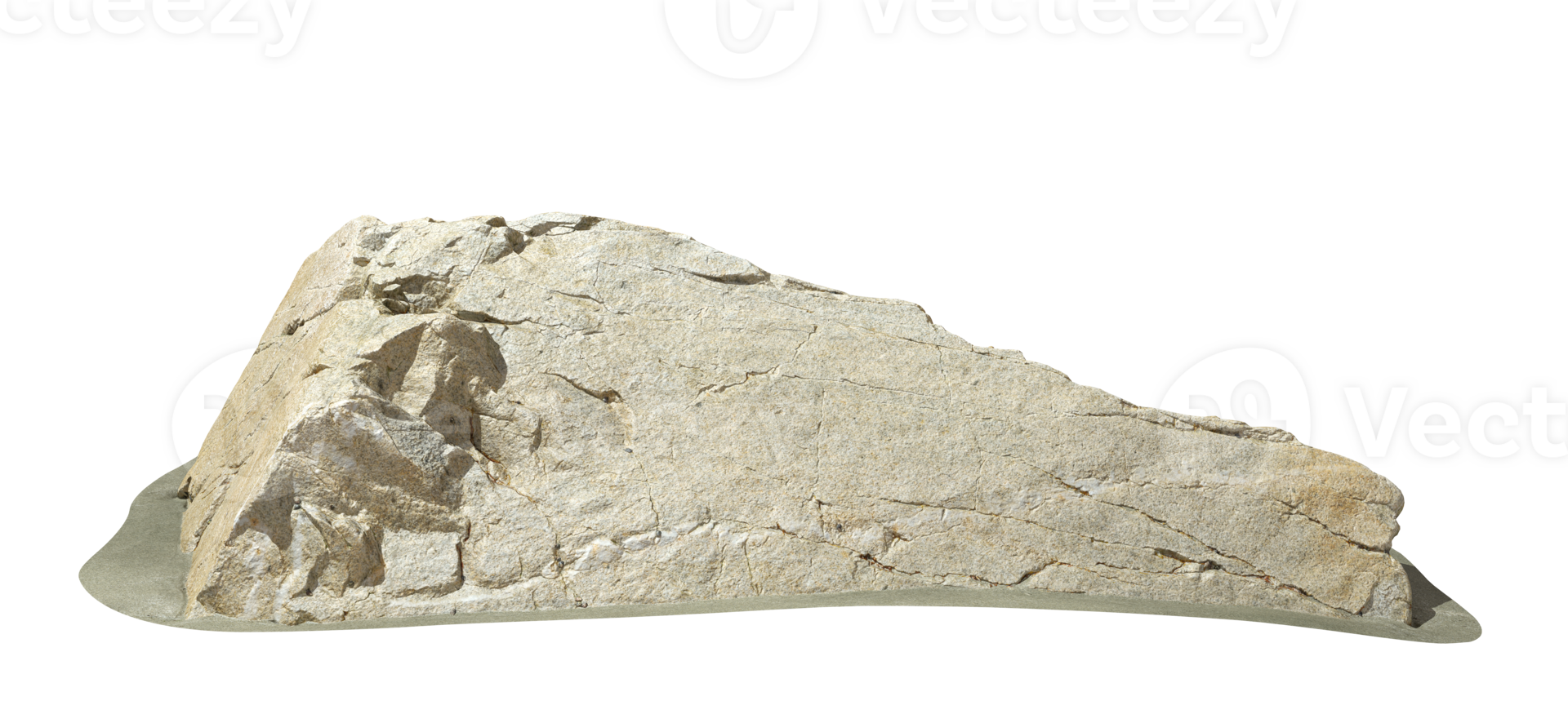 Landscape real rock horizontal cutout 3d illustrations png