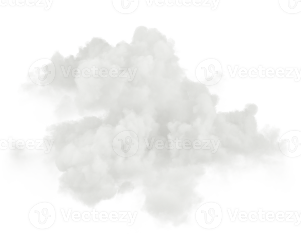 Smooth realistic specials render soft clouds on transparent backgrounds 3d illustrations png