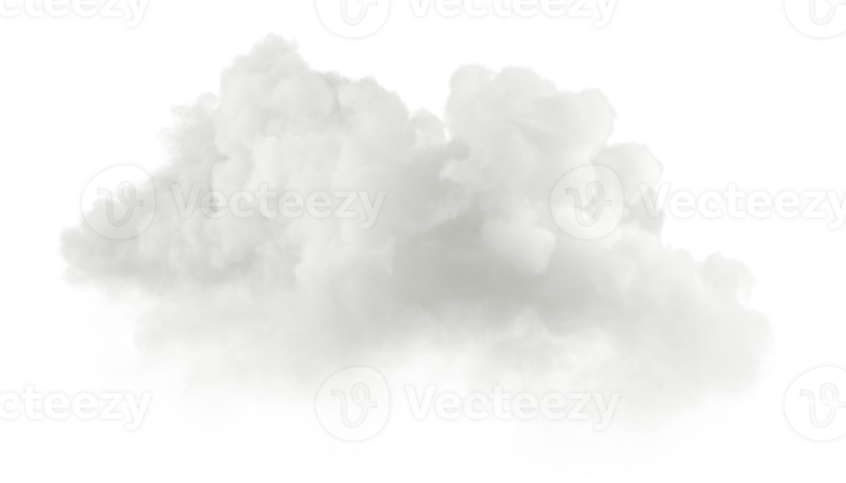 Radiance white serene clouds on transparent backgrounds 3d render png