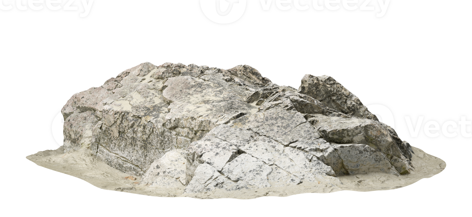 Isolate realistic rock landscape scenery on transparent backgrounds 3d illustrations png