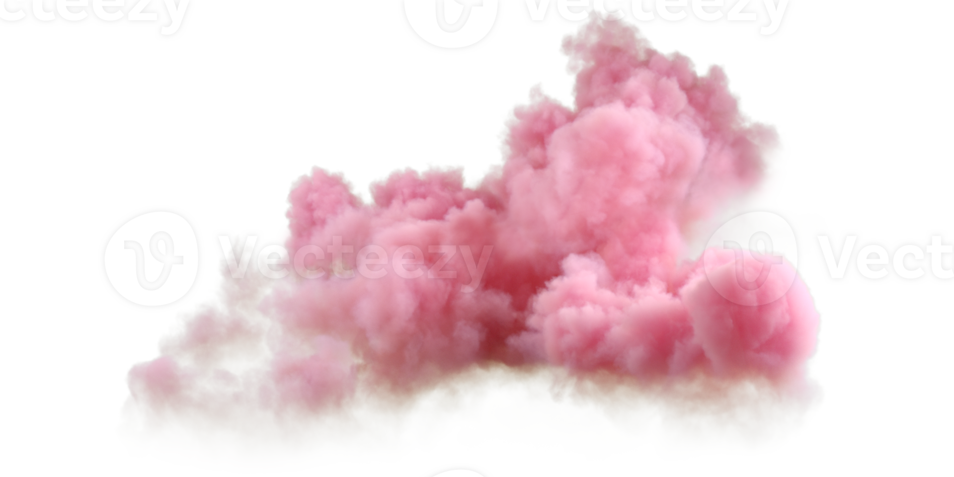 Sundown clouds explode shapes on transparent backgrounds 3d rendering png