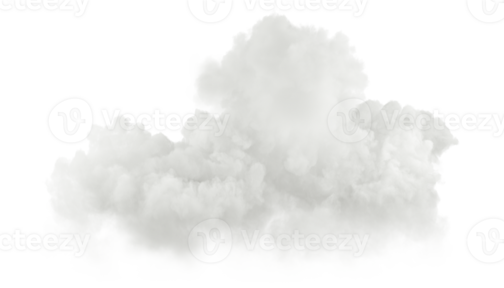 Illustrations white pure clouds serene shapes on transparent backgrounds 3d render png