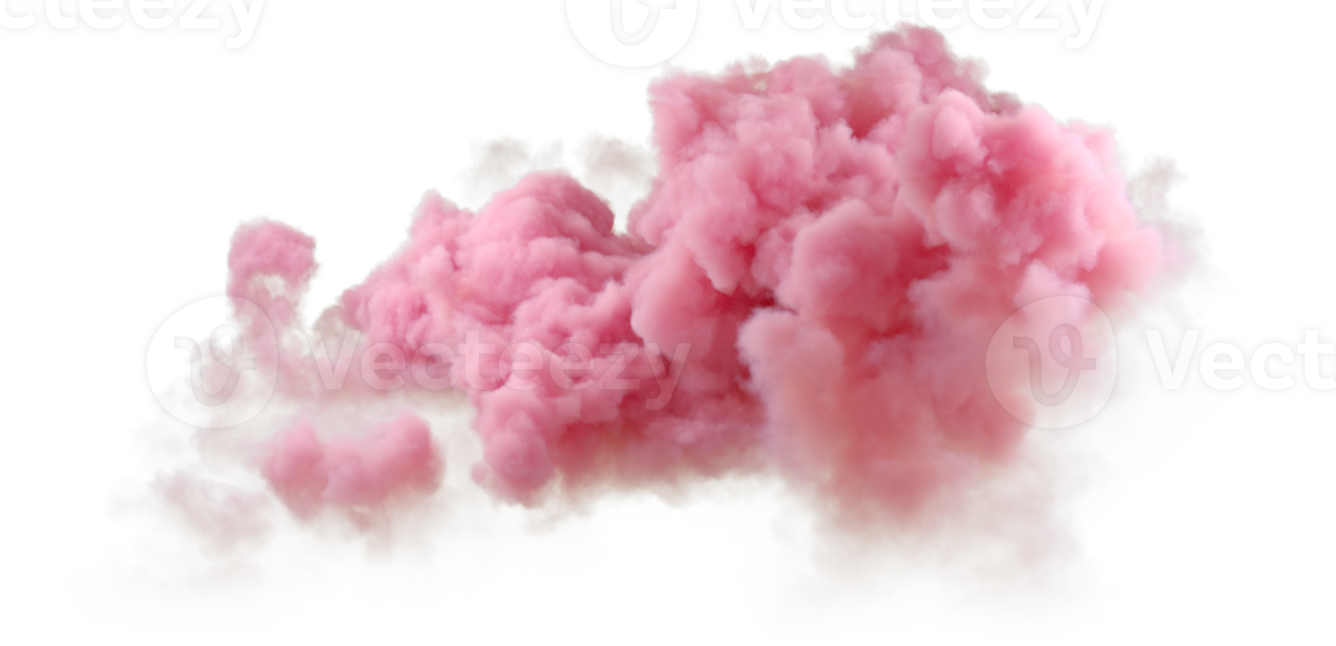Pink clouds tranquility isolated transparent backgrounds 3d render png