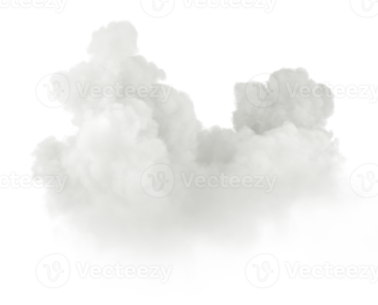 White smooth clouds realistic meteorology isolate backgrounds 3d illustrations png