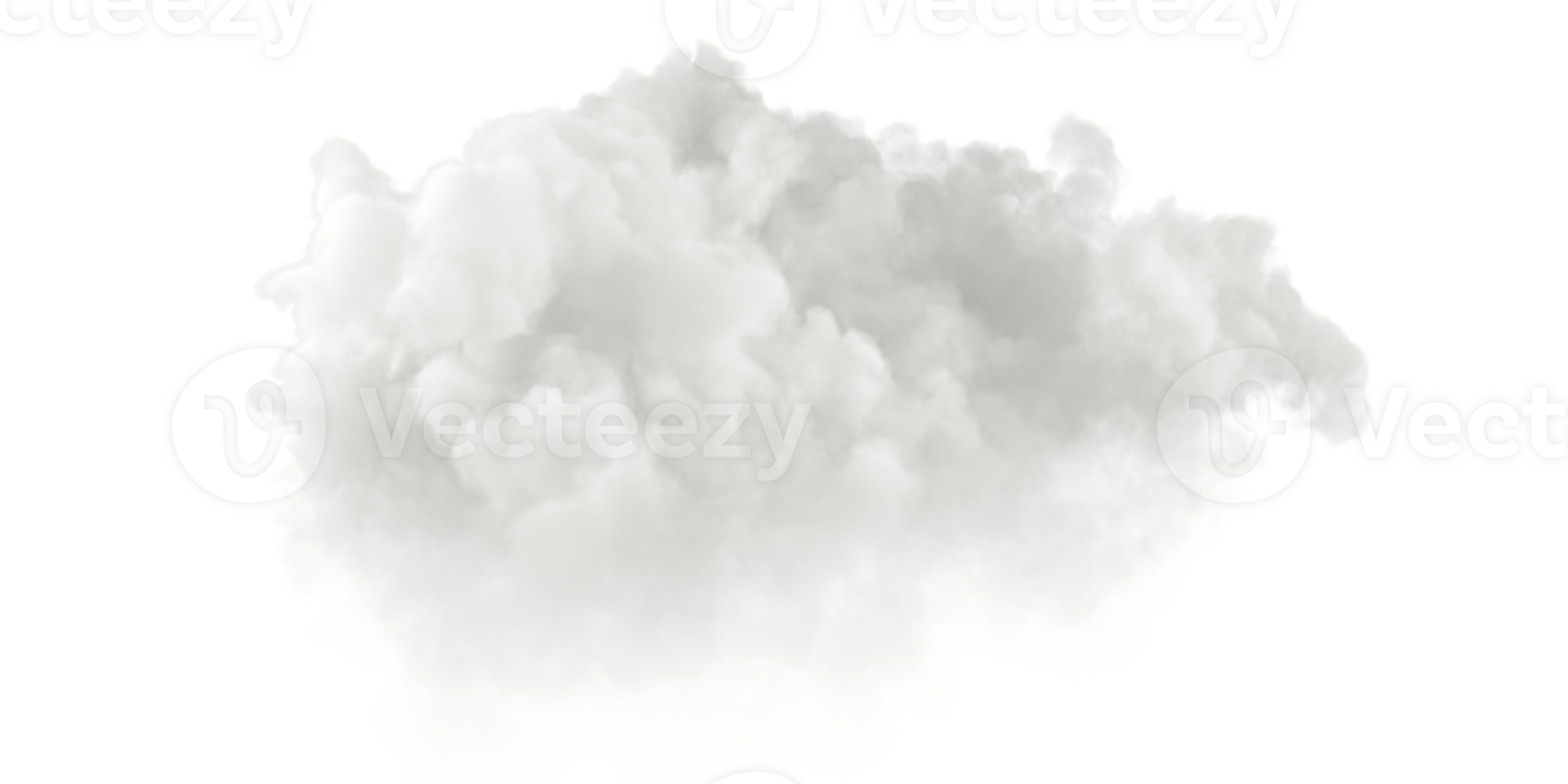 White clouds stratosphere isolated on transparent backgrounds 3d render png