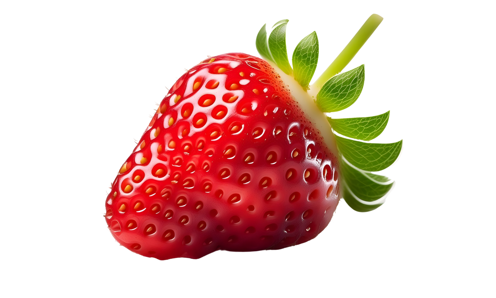 a fresh strawberry isolated, a red strawberry cut out. png