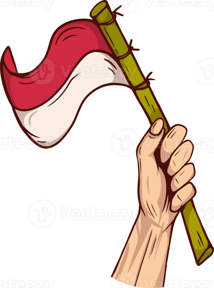 Handdrawn Indonesia Independence Day Illustration png