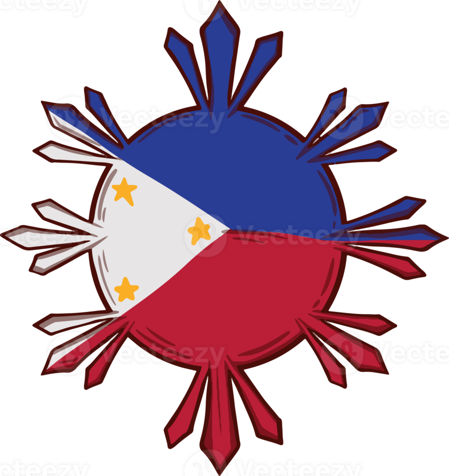 Handdrawn Philippines independence illustration png
