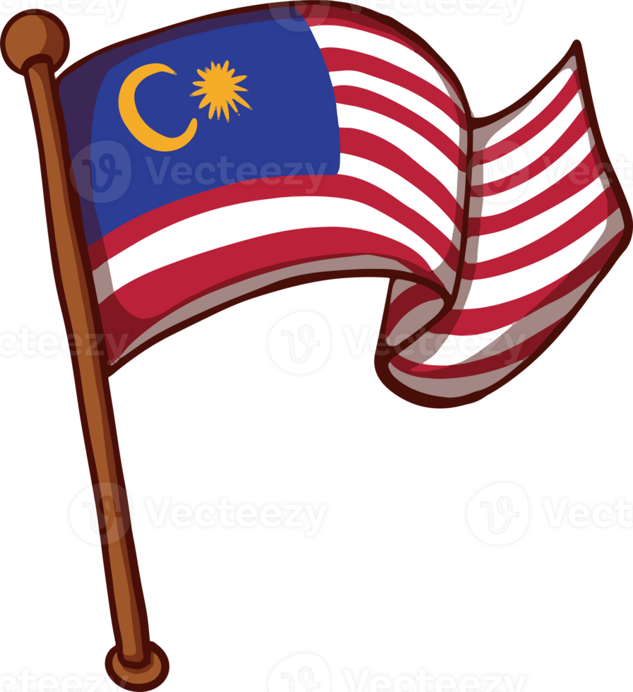 Handdrawn Malaysia Independence Day png