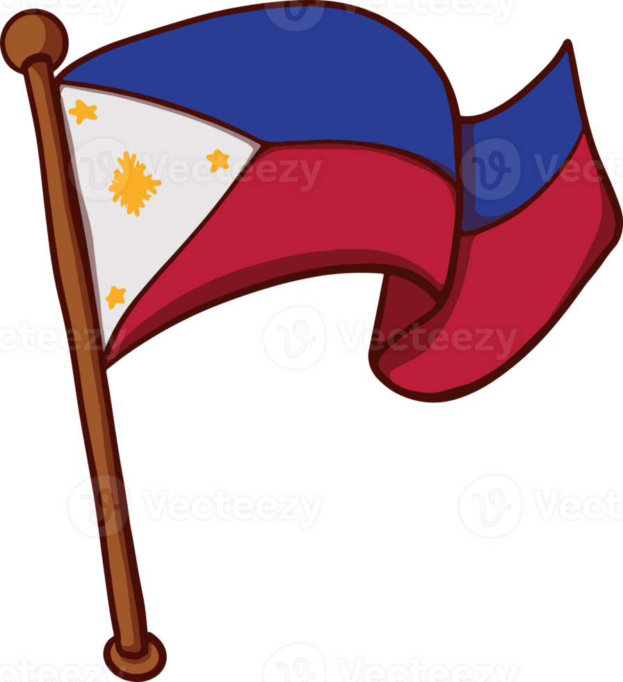 Handdrawn Philippines independence illustration png