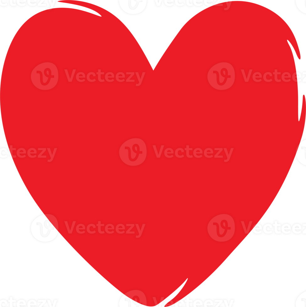 Handdrawn heart illustration png