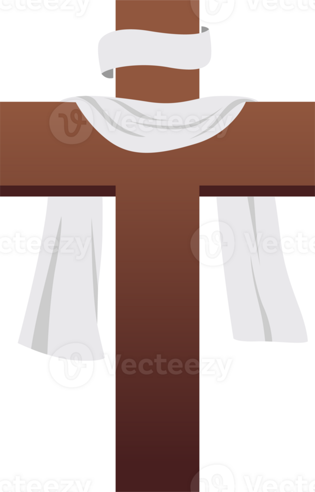 Christian Cross with Cloth Symbol png