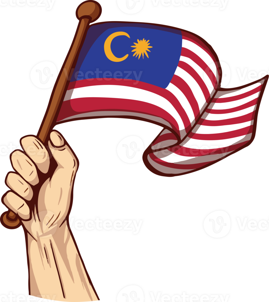 Handdrawn Malaysia Independence Day png
