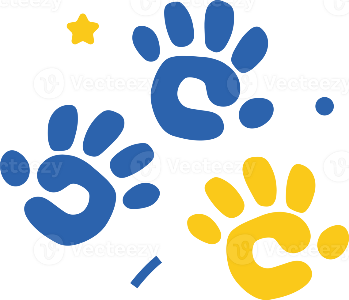 Kids Hand Stamp Illustration png