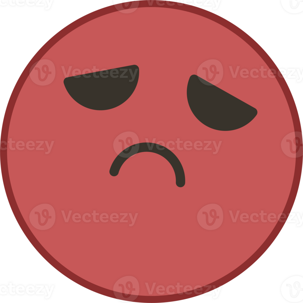 Flat Bad mood Icon Sticker png
