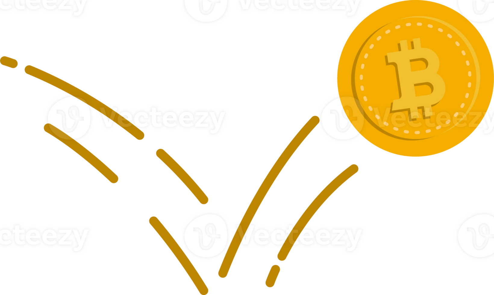 Bitcoin Bouncing Crypto Illustration png