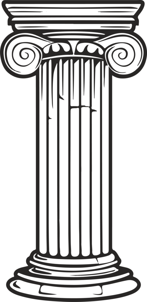 Greek column clipart design illustration png